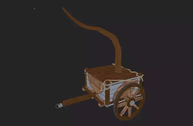 Carriage - 01 Low-poly 3D model 7