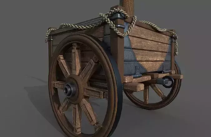 Carriage - 01 Low-poly 3D model 6