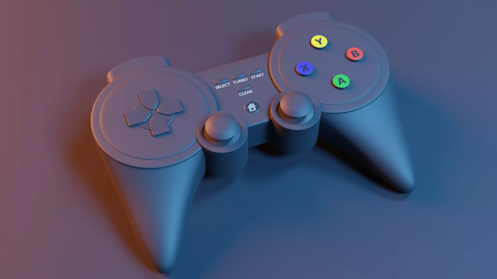Wireless Gamepad 3D model_0