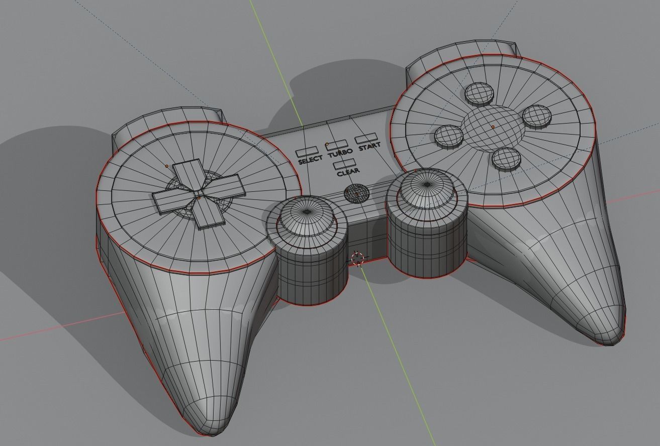 Wireless Gamepad 3D model_11