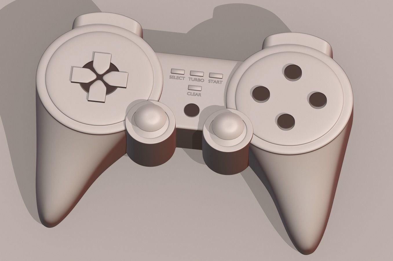 Wireless Gamepad 3D model_9
