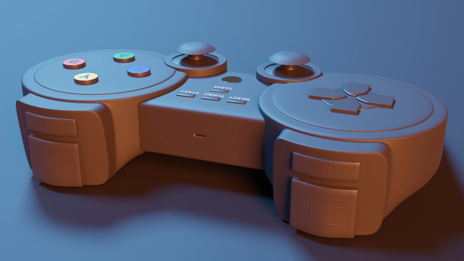 Wireless Gamepad 3D model_5