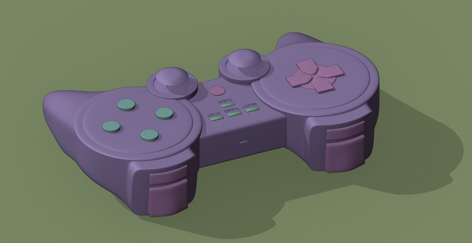 Wireless Gamepad 3D model_8