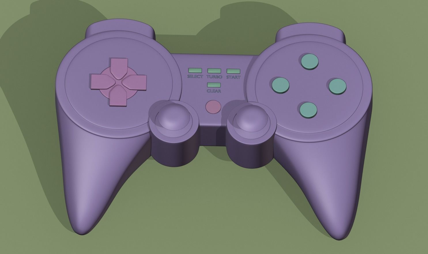 Wireless Gamepad 3D model_7