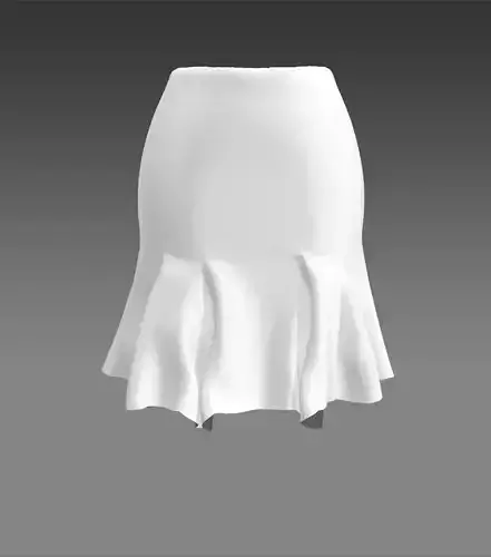Skirt clothes gored skirt Marvelous Designer