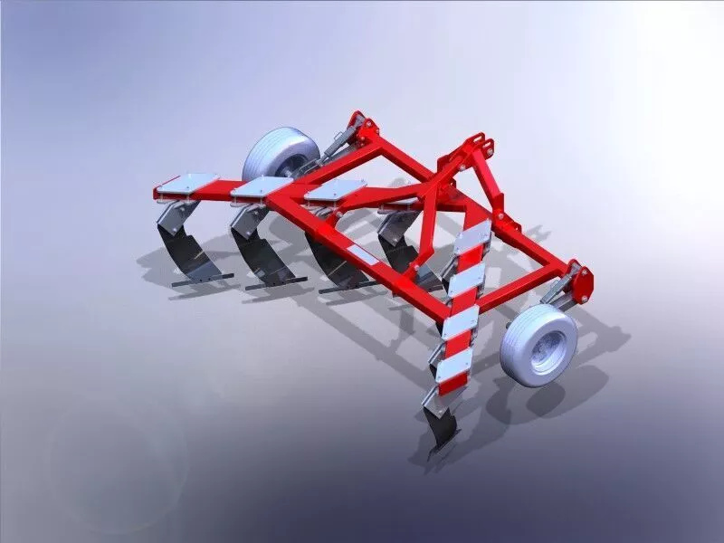 300HP SubSolier Chisel Plow 4 m Wide 3D model