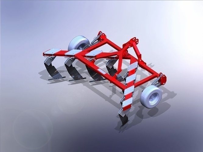 300HP SubSolier Chisel Plow 4 m Wide 3D model