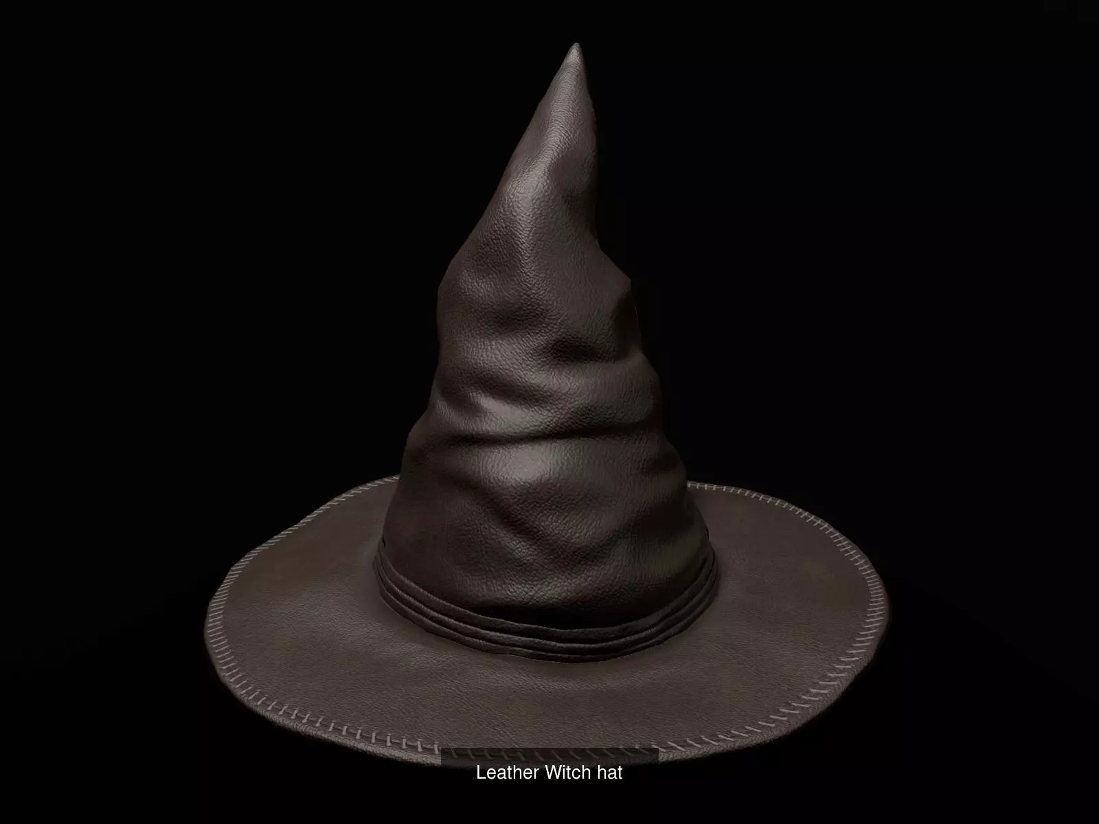 Witch hat with two texture variations 3D Model Collection_0