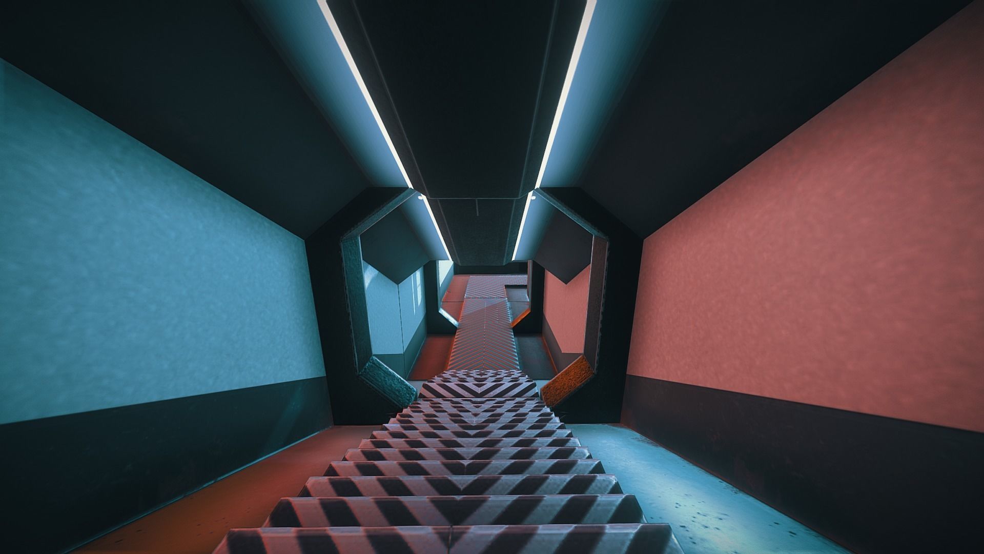 Game-Ready 3D Modular Spaceship Interior Low-poly 3D model_7