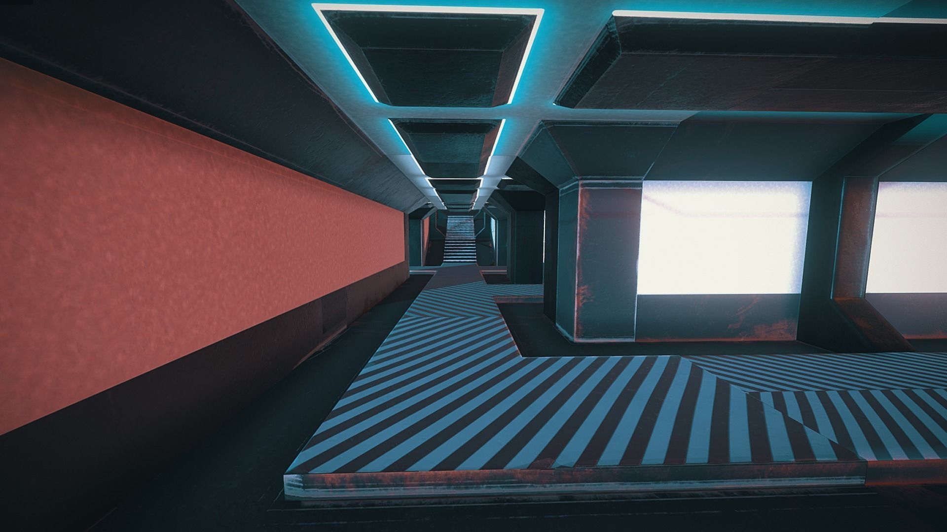 Game-Ready 3D Modular Spaceship Interior Low-poly 3D model_8