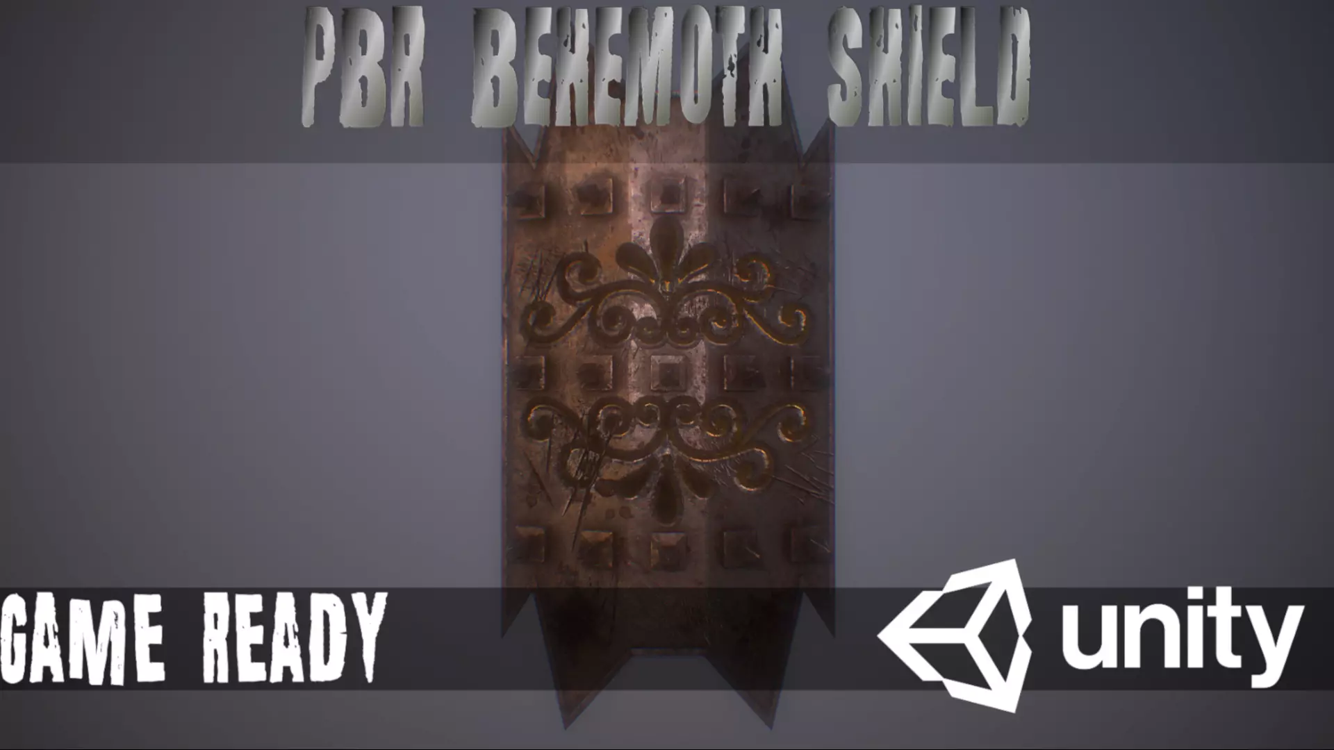 PBR Behemoth Shield Low-poly 3D model