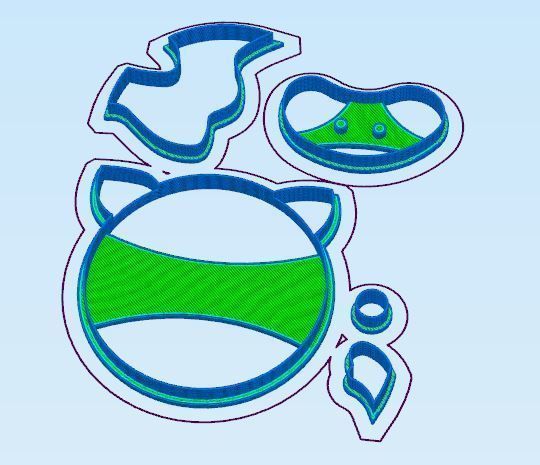 Caw Cookie Cutter Set 3D print model_1