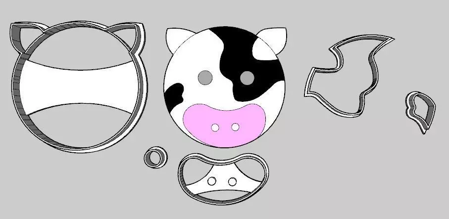 Caw Cookie Cutter Set 3D print model_0