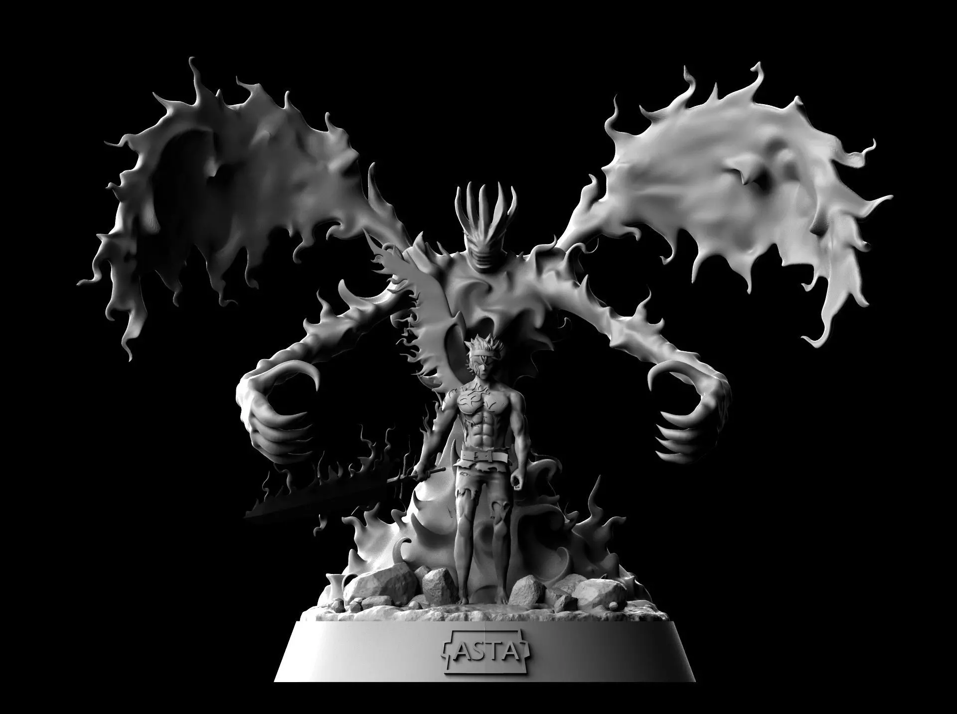 Black clover 3D print model_0