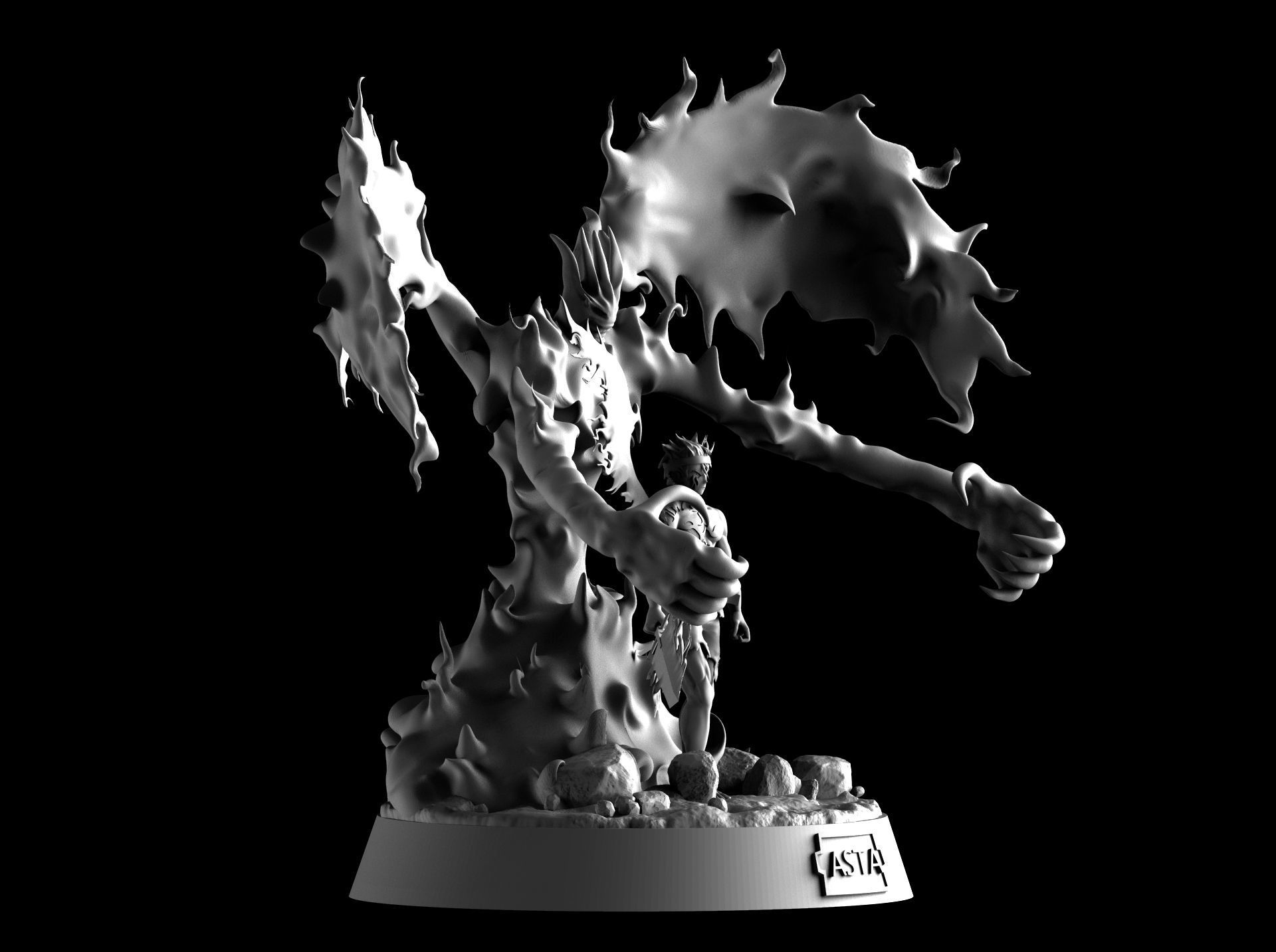 Black clover 3D print model_1