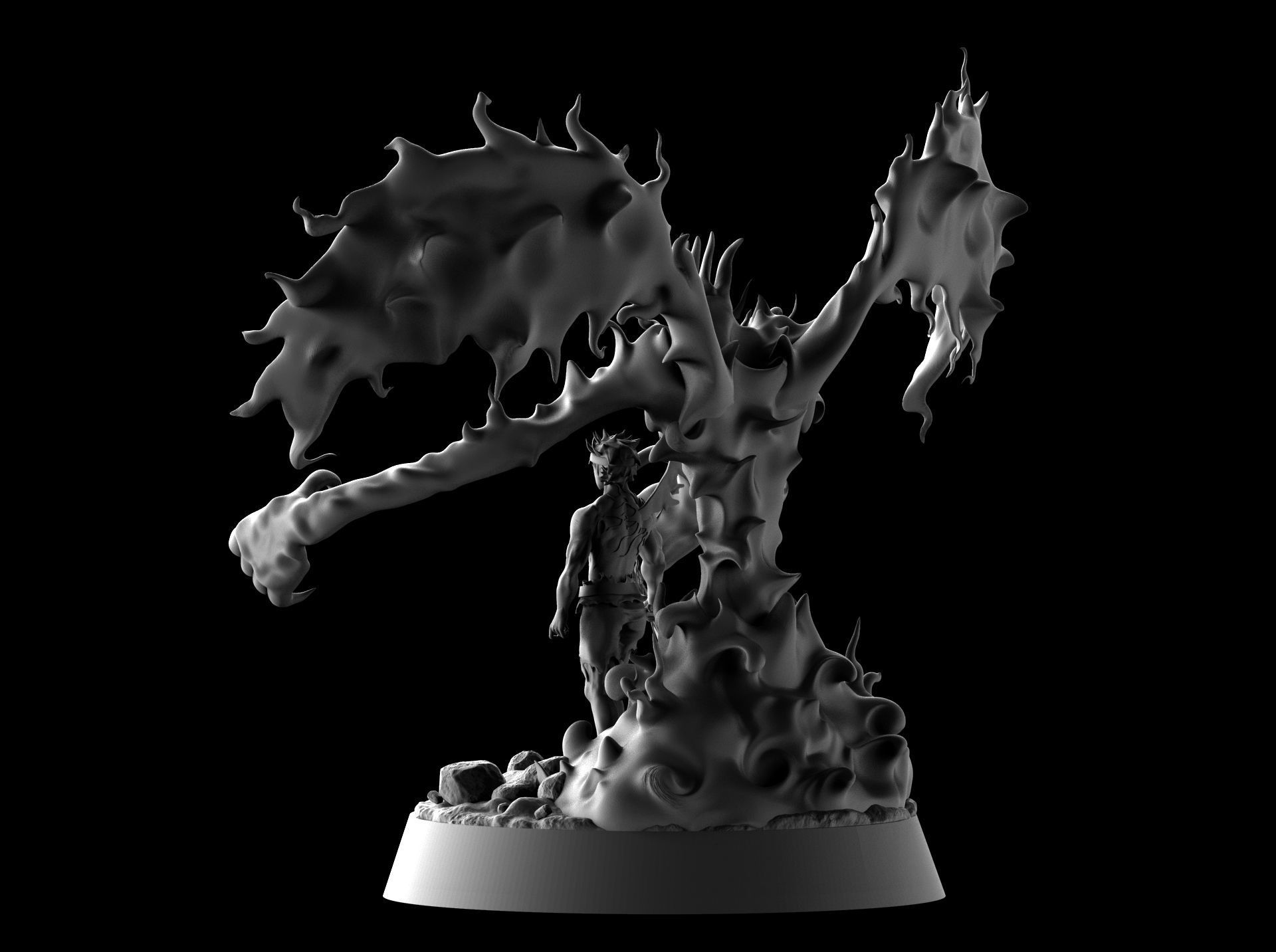 Black clover 3D print model_2