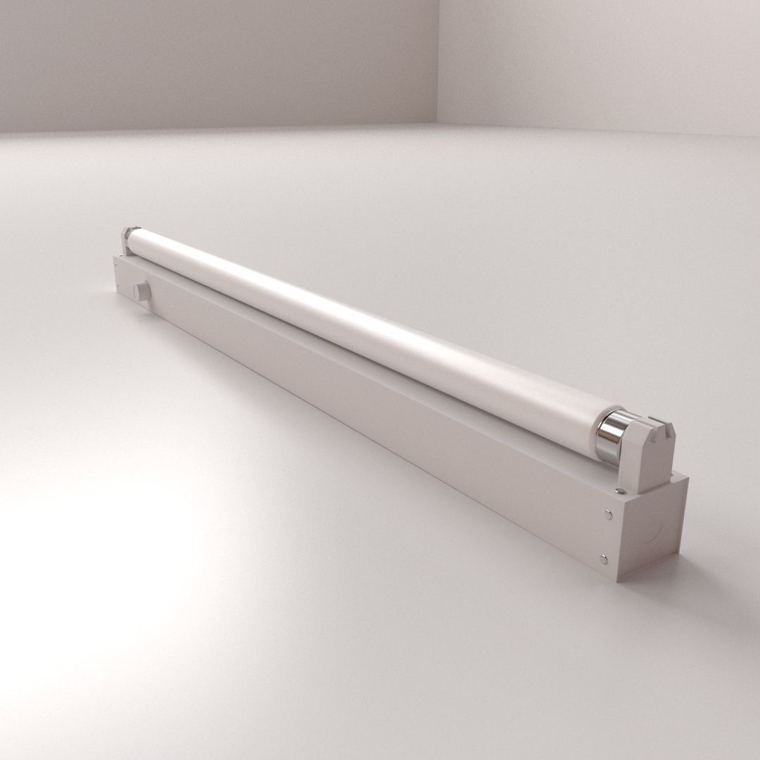 Fluorescent Fixture 3D model_2