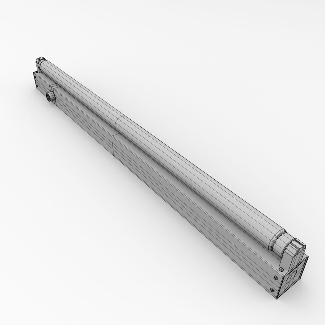 Fluorescent Fixture 3D model_4