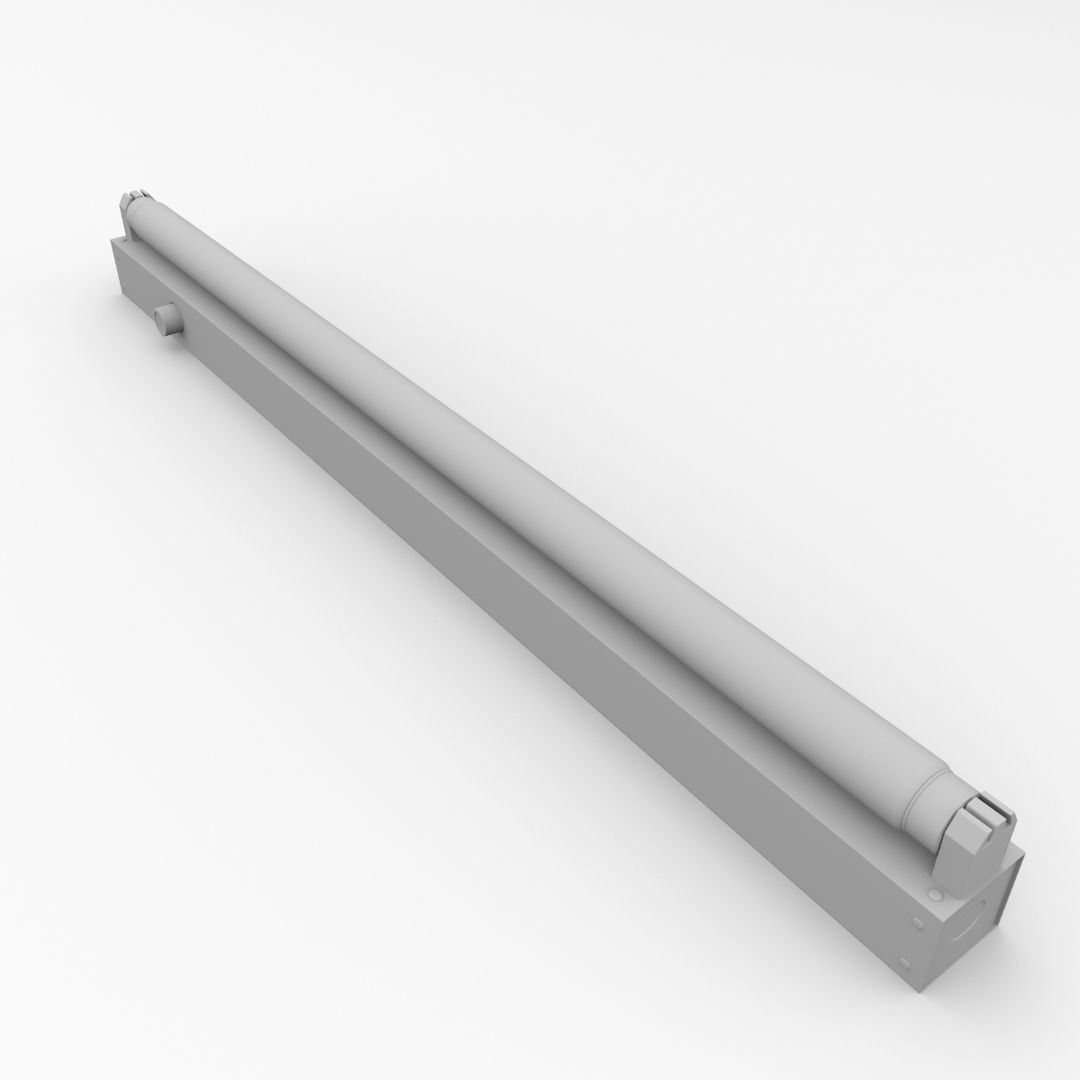 Fluorescent Fixture 3D model_3
