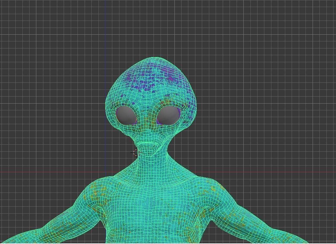 Realistic Alien low-poly Low-poly 3D model_10