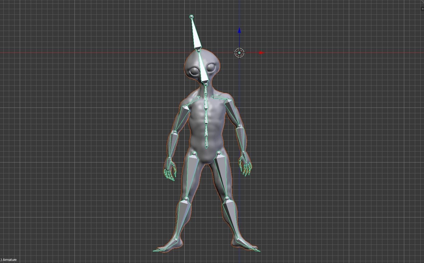 Realistic Alien low-poly Low-poly 3D model_8