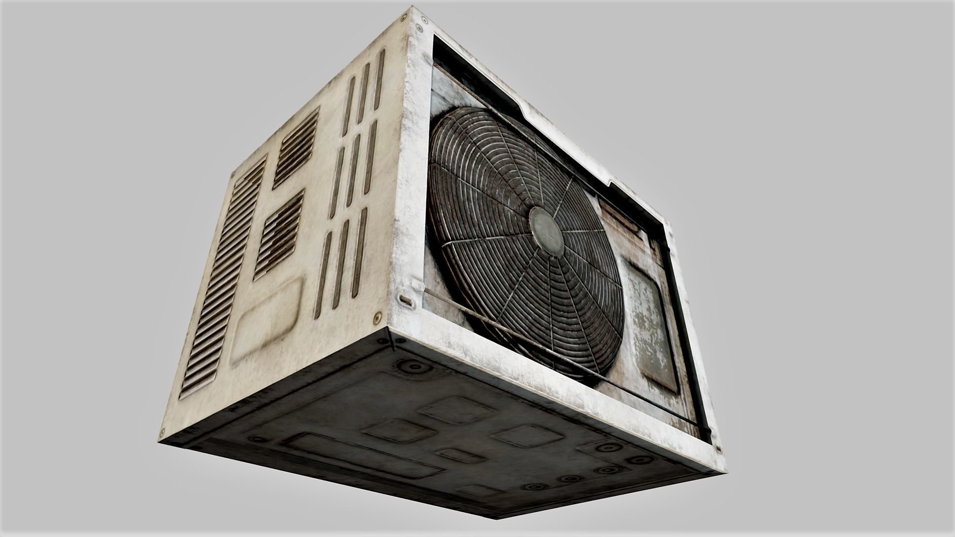 Rusty Air Conditioner 02 PBR Low-poly 3D model_1
