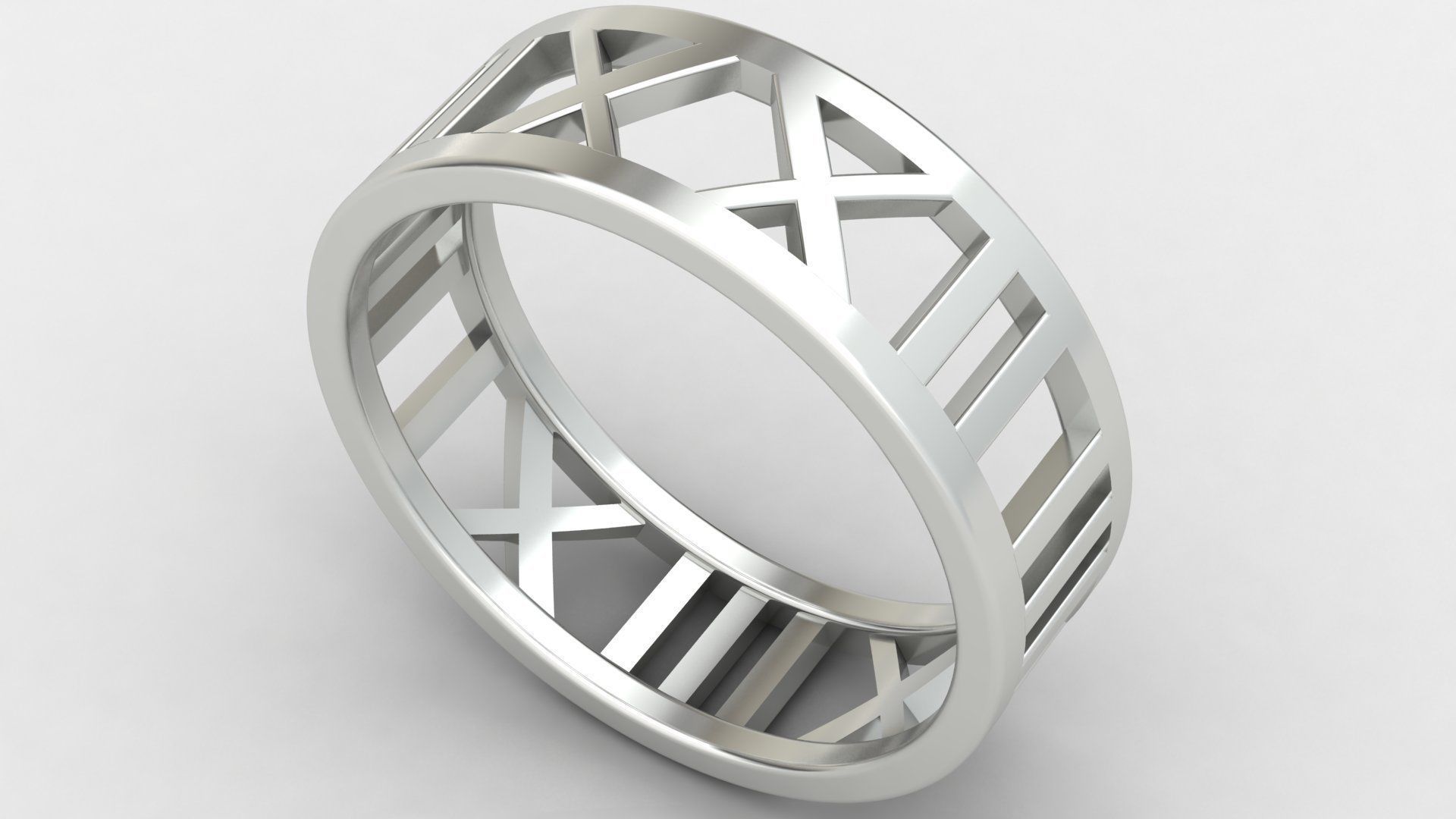 TIFFANY ATLAS WEDDING DIAMOND RINGS 3D print model_6
