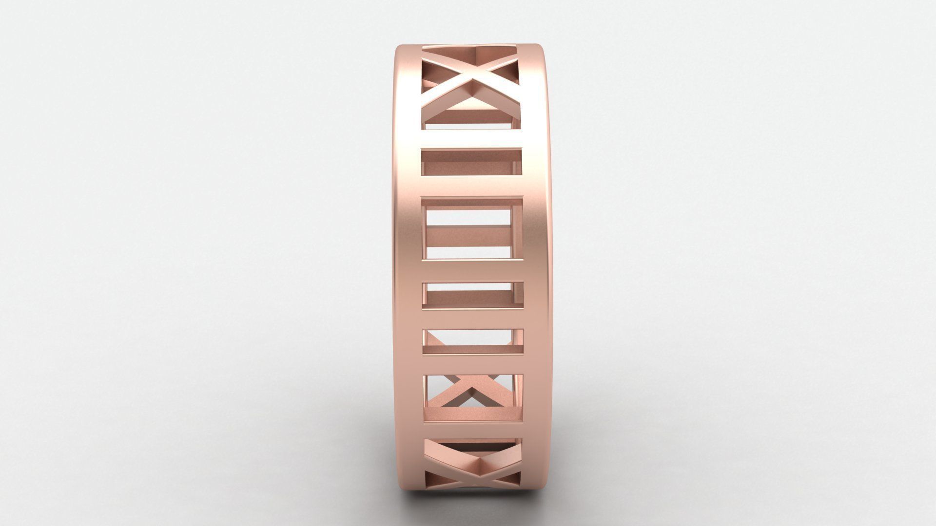 TIFFANY ATLAS WEDDING DIAMOND RINGS 3D print model_8