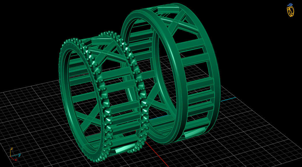 TIFFANY ATLAS WEDDING DIAMOND RINGS 3D print model_21
