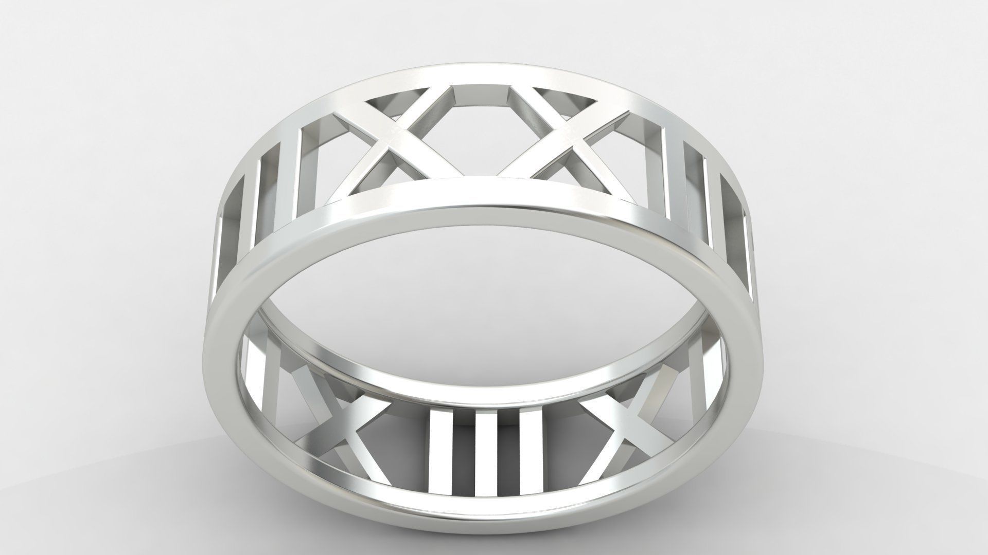 TIFFANY ATLAS WEDDING DIAMOND RINGS 3D print model_7