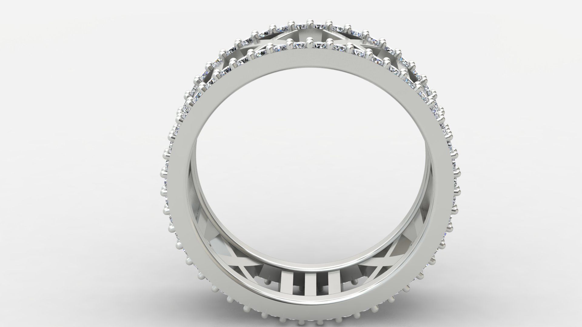 TIFFANY ATLAS WEDDING DIAMOND RINGS 3D print model_16