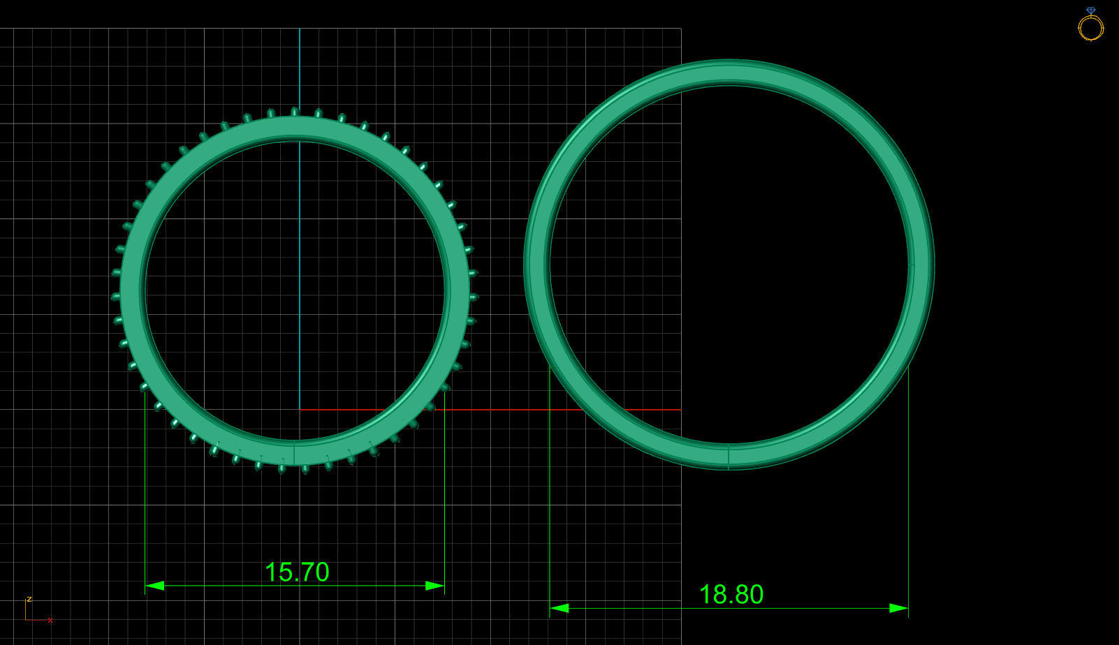 TIFFANY ATLAS WEDDING DIAMOND RINGS 3D print model_23