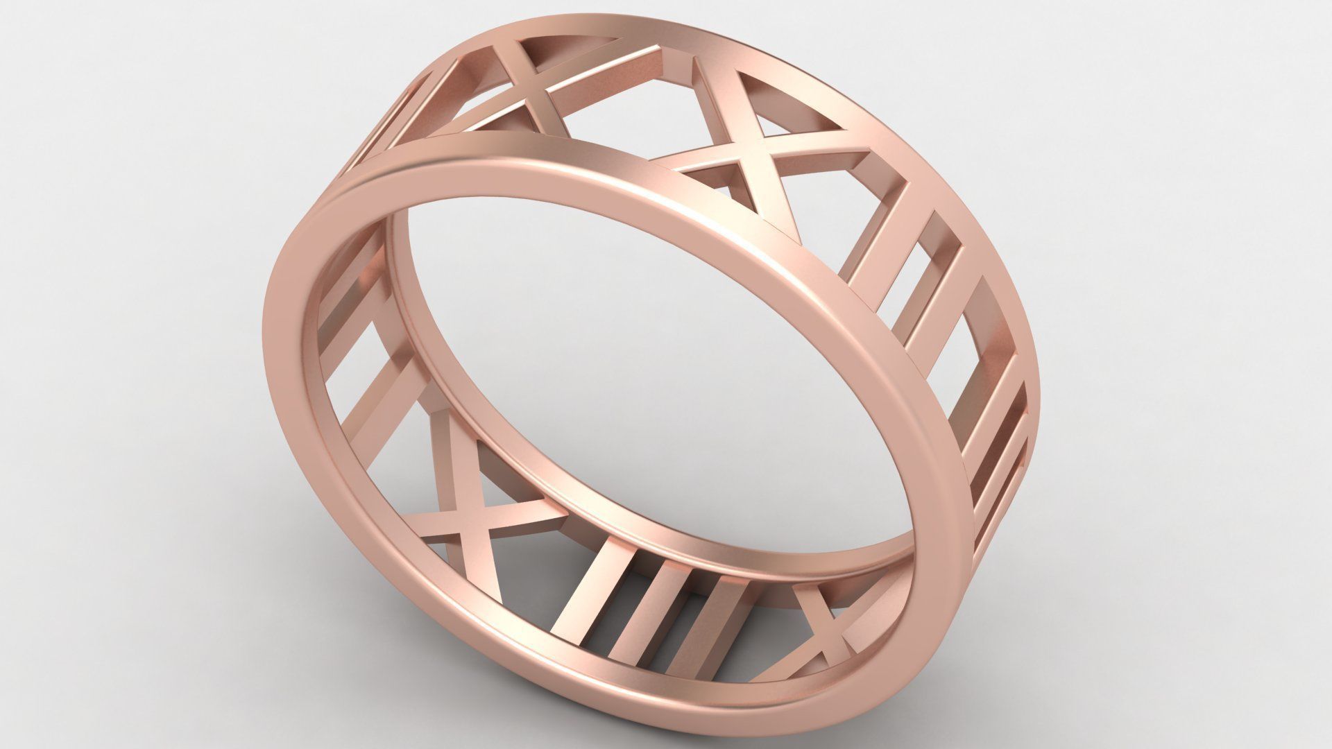 TIFFANY ATLAS WEDDING DIAMOND RINGS 3D print model_9