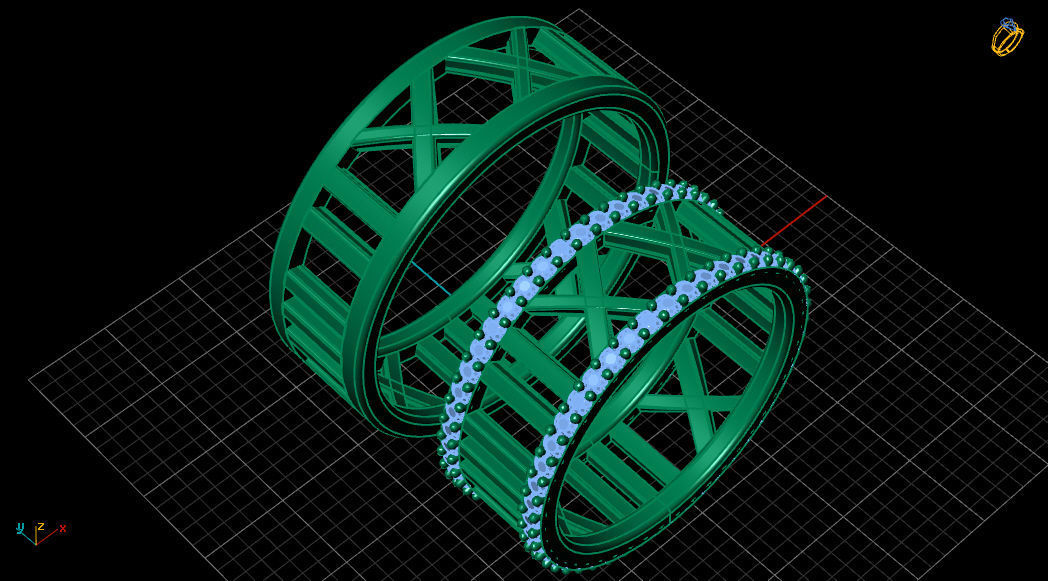 TIFFANY ATLAS WEDDING DIAMOND RINGS 3D print model_24