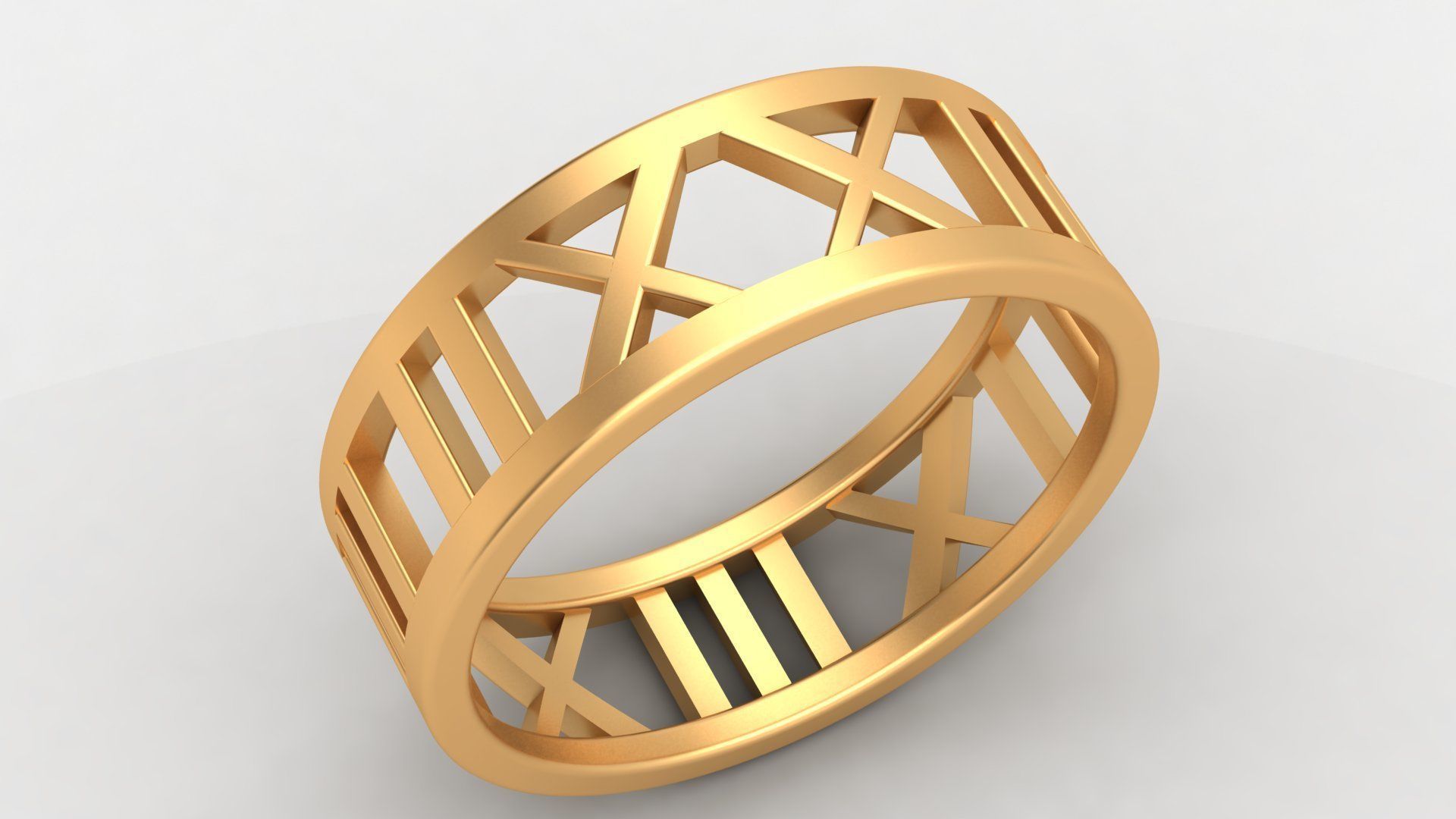 TIFFANY ATLAS WEDDING DIAMOND RINGS 3D print model_20
