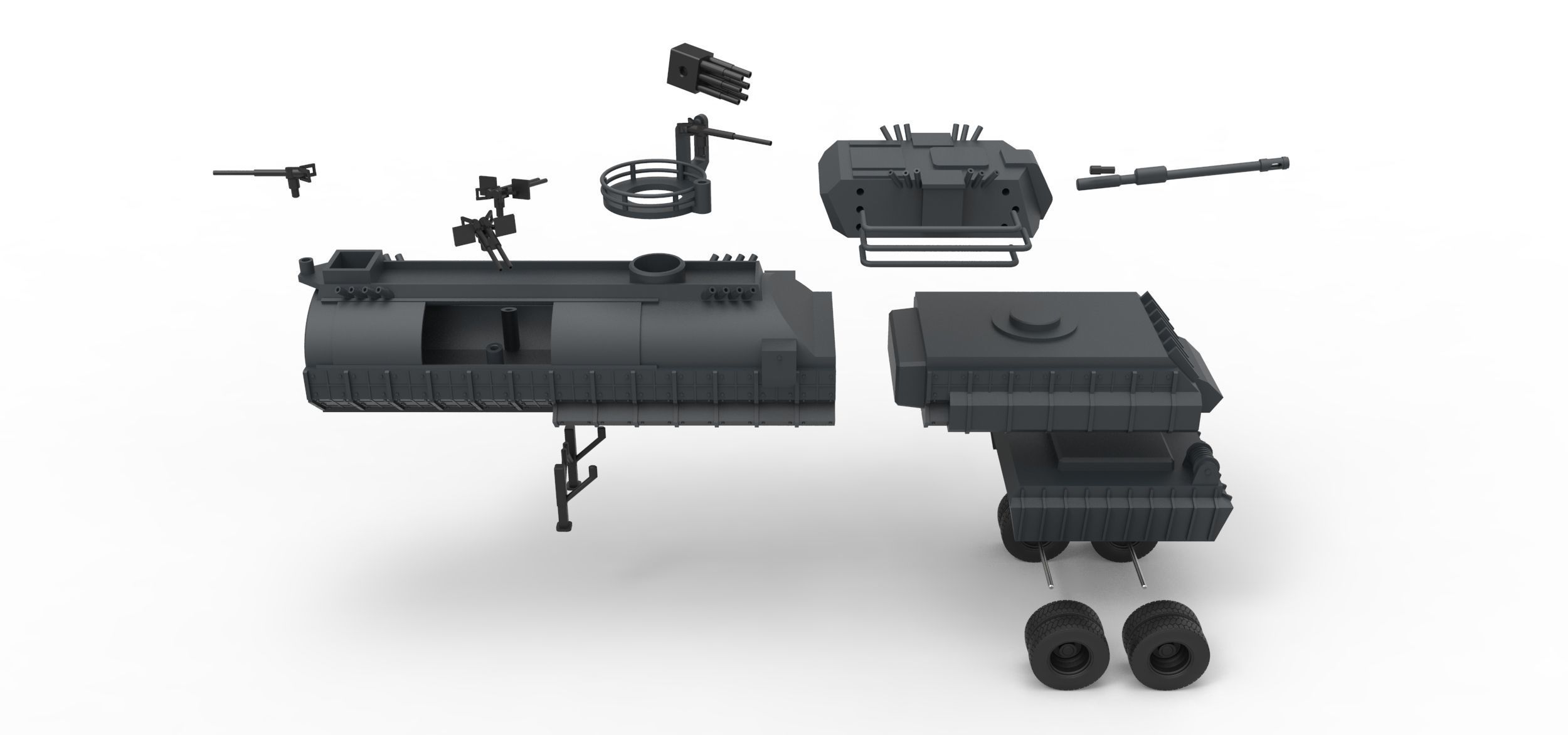 Dreadnought from Death race Scale 1 to 43 3D print model_23
