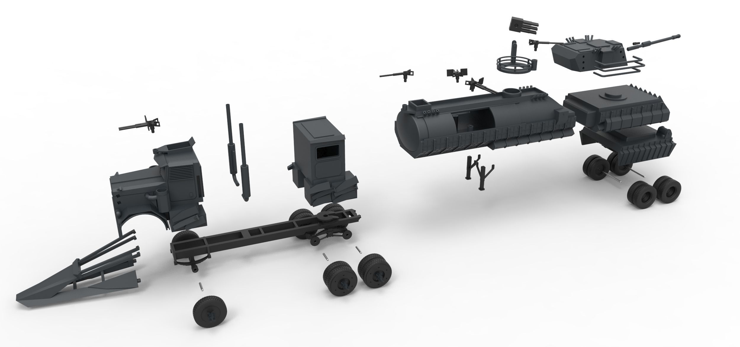 Dreadnought from Death race Scale 1 to 43 3D print model_25