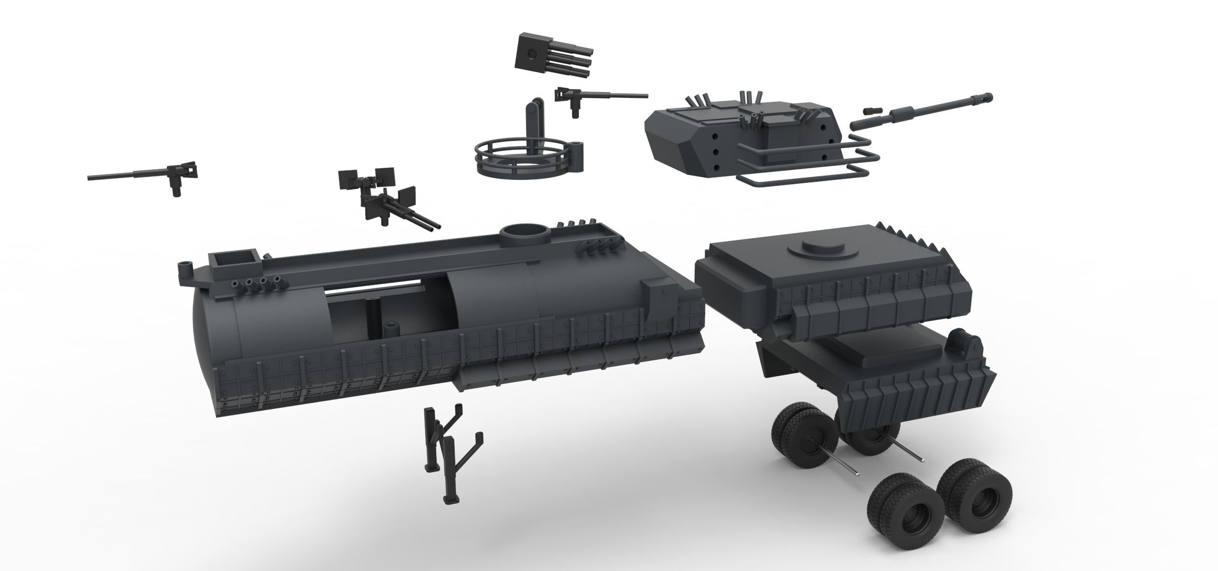 Dreadnought from Death race Scale 1 to 43 3D print model_22