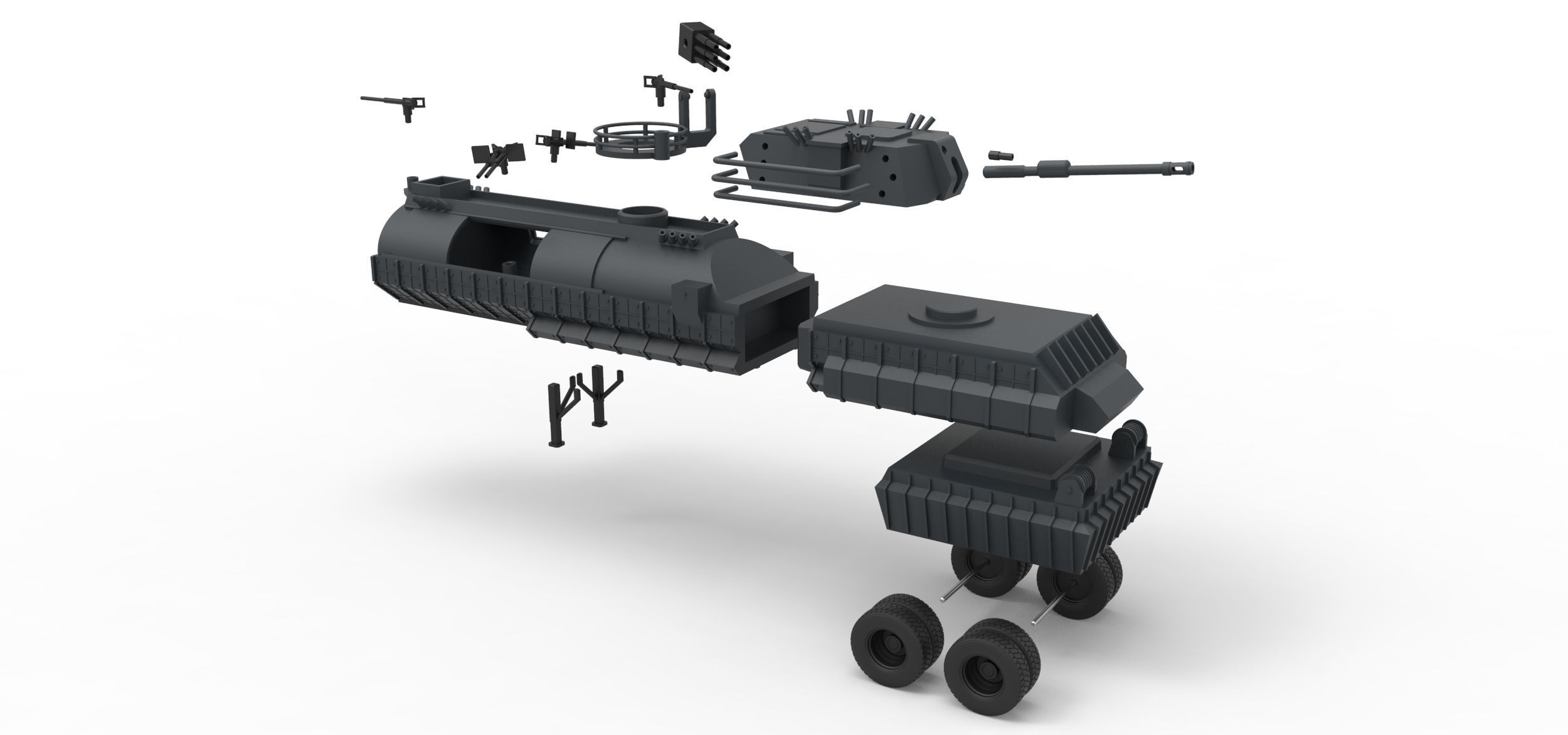 Dreadnought from Death race Scale 1 to 43 3D print model_24
