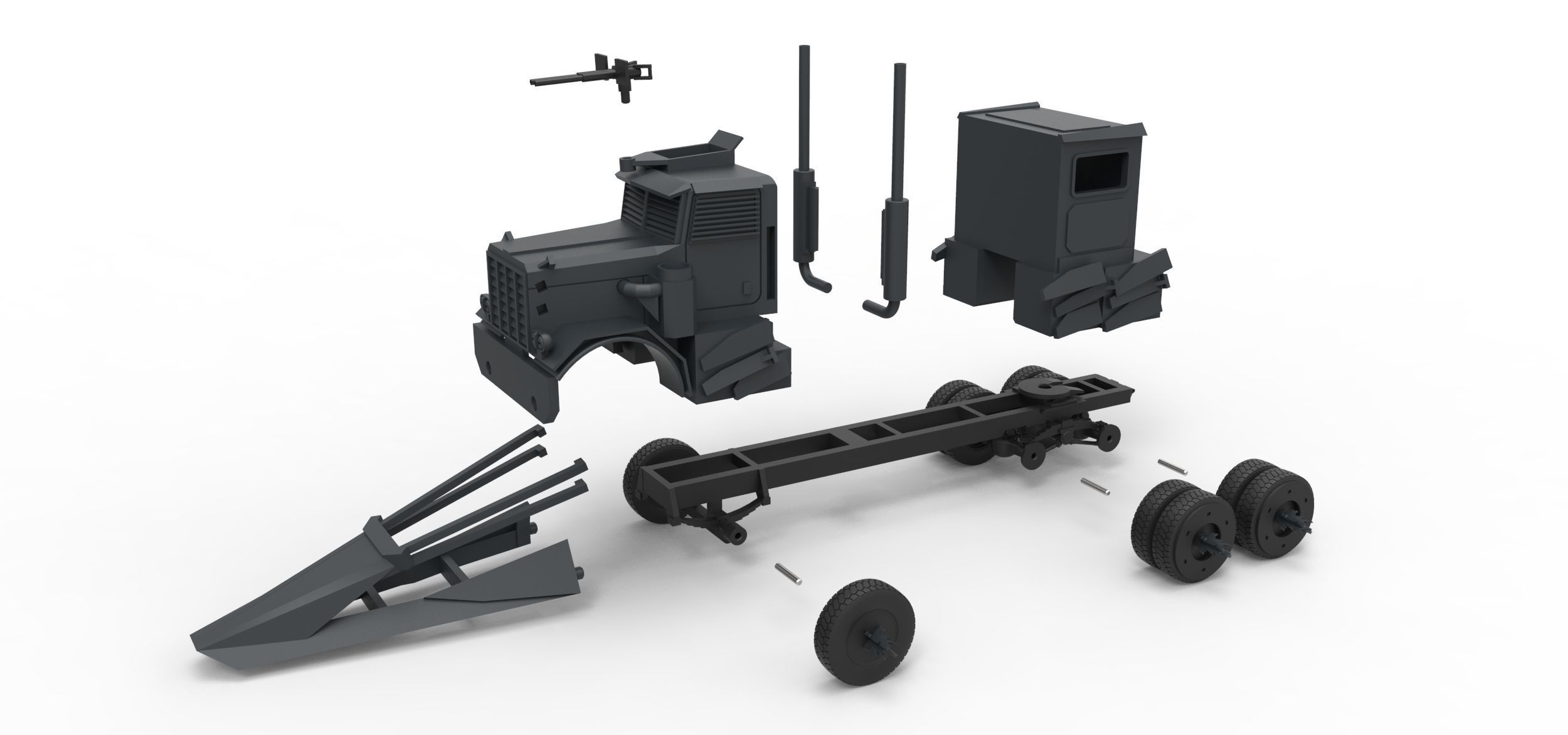 Dreadnought from Death race Scale 1 to 43 3D print model_19
