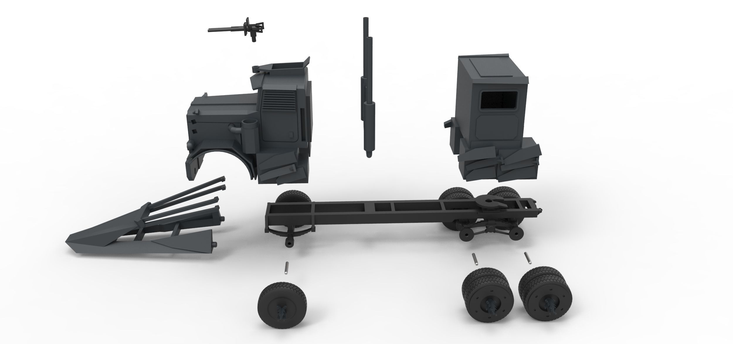 Dreadnought from Death race Scale 1 to 43 3D print model_20