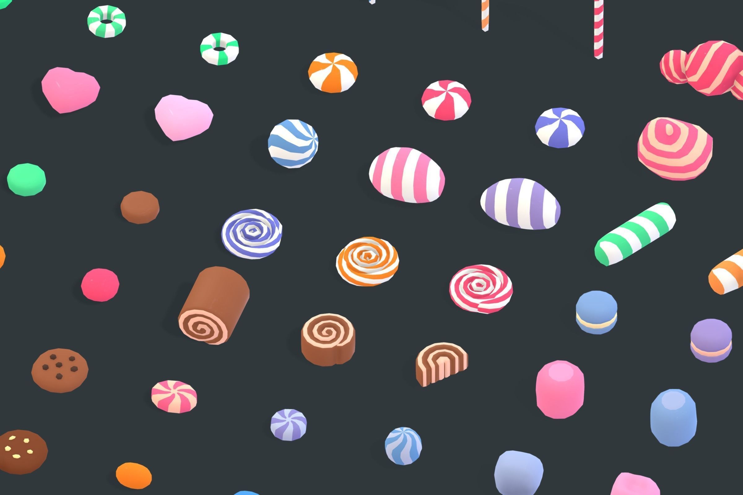 Candy Land - Animation Assets Low-poly 3D model_5