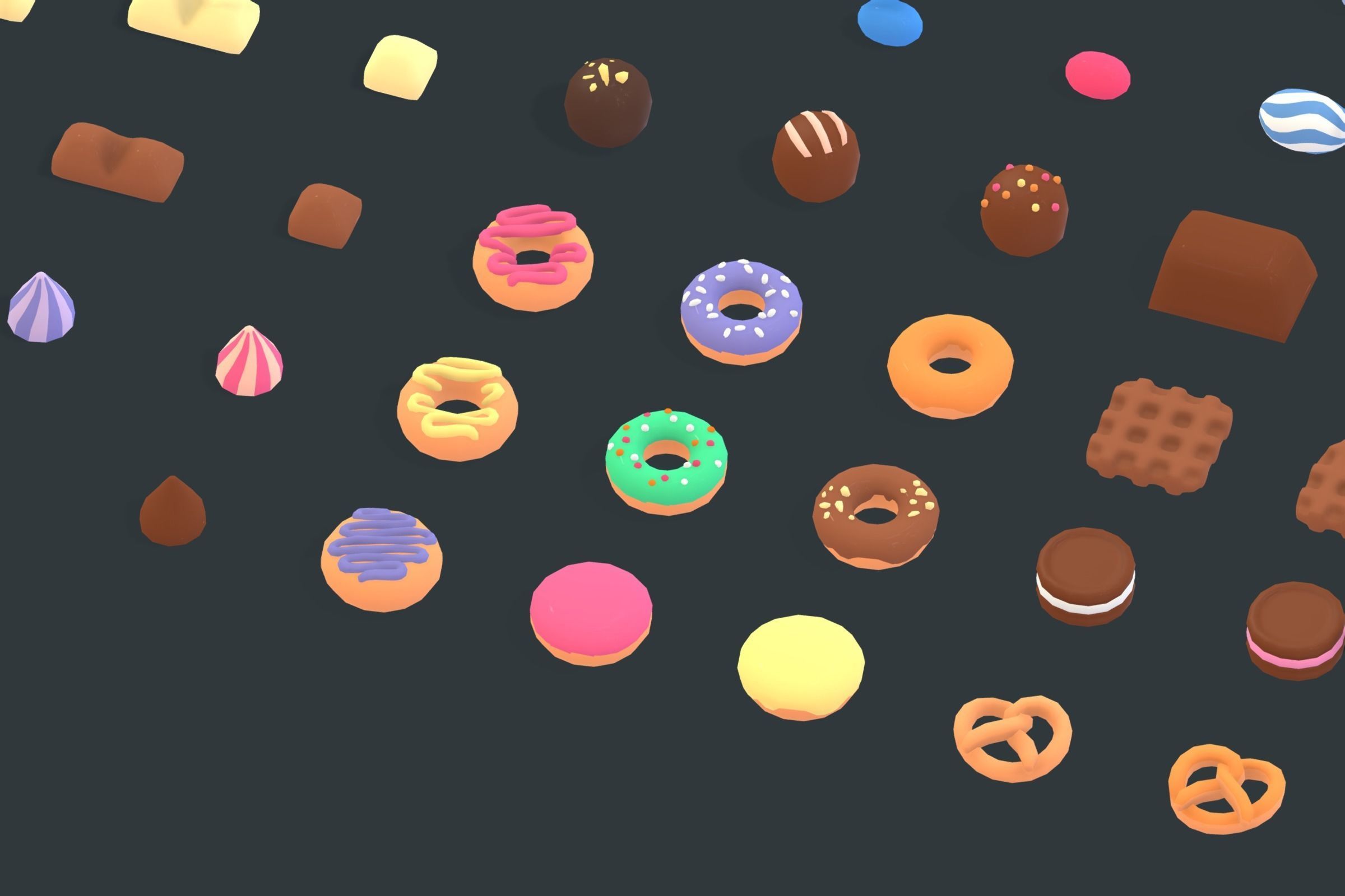 Candy Land - Animation Assets Low-poly 3D model_7