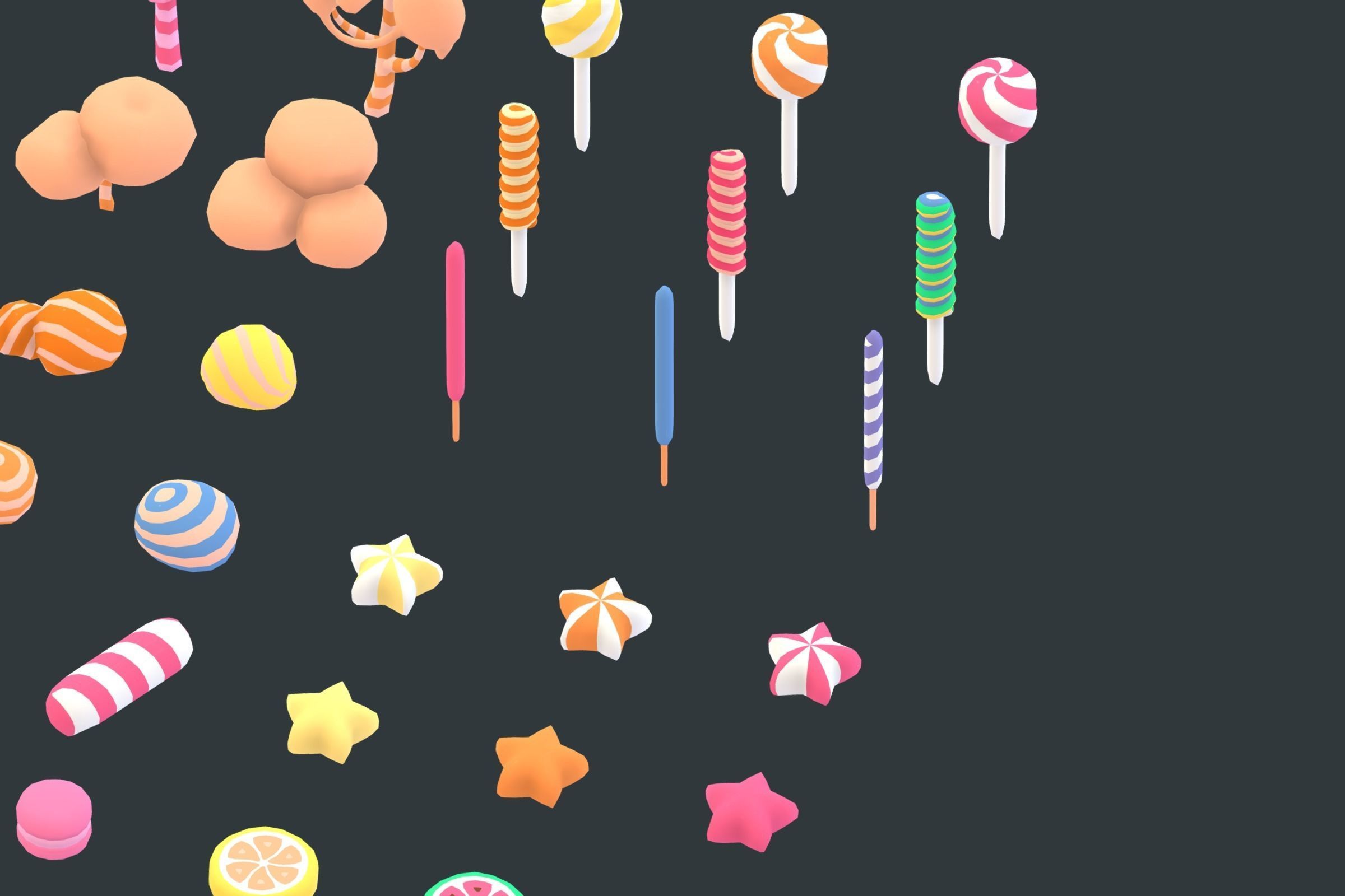 Candy Land - Animation Assets Low-poly 3D model_11