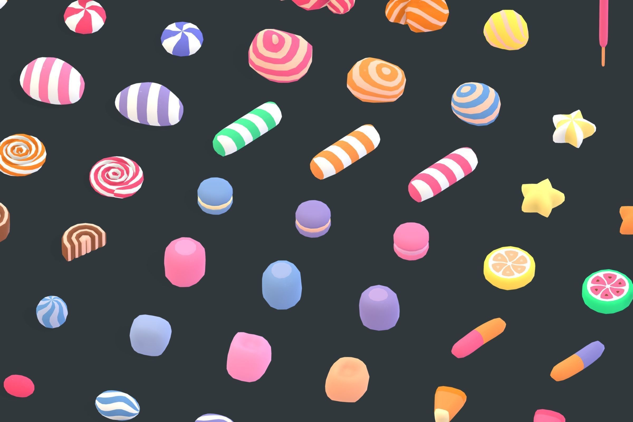 Candy Land - Animation Assets Low-poly 3D model_3
