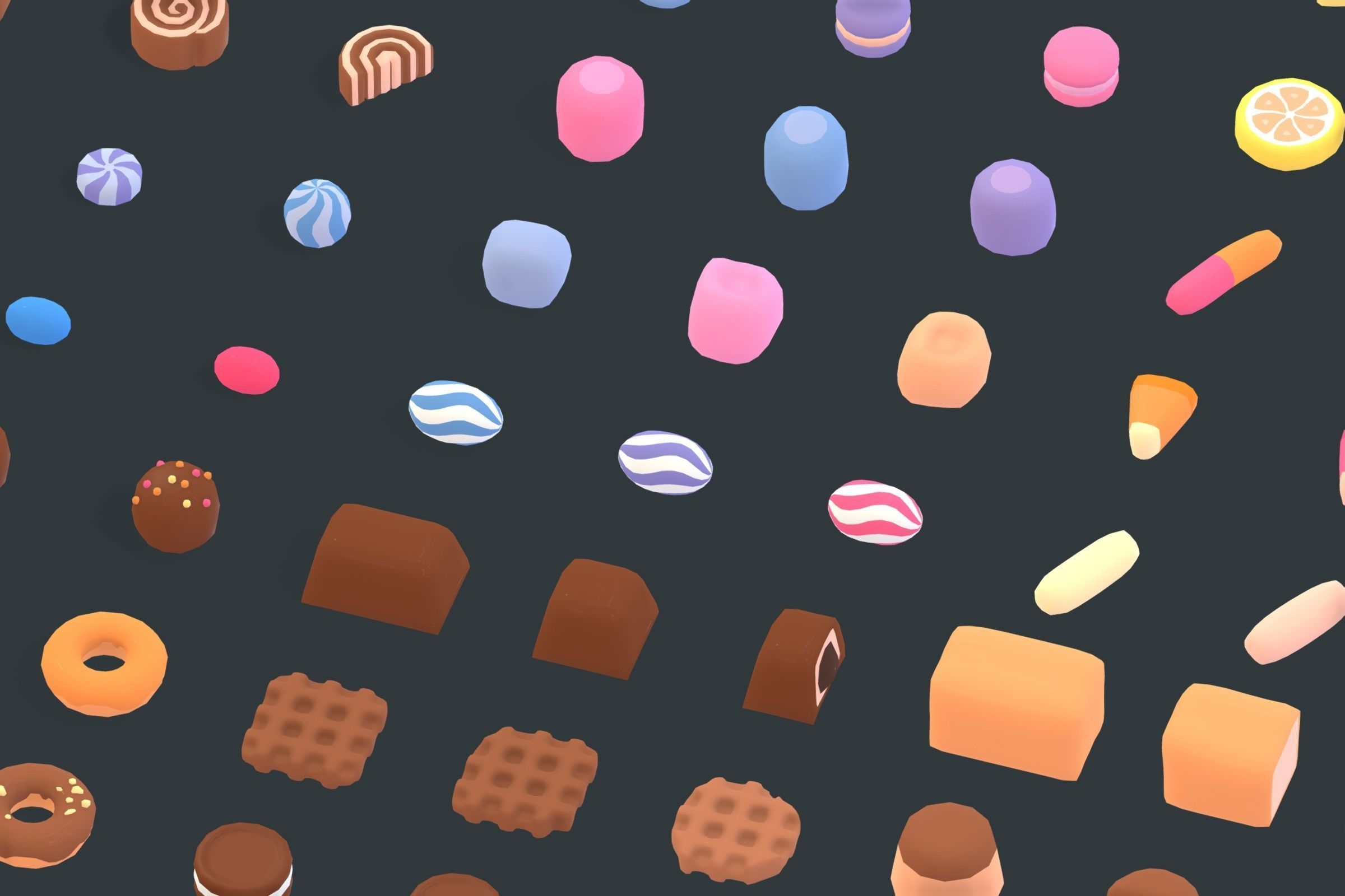 Candy Land - Animation Assets Low-poly 3D model_9