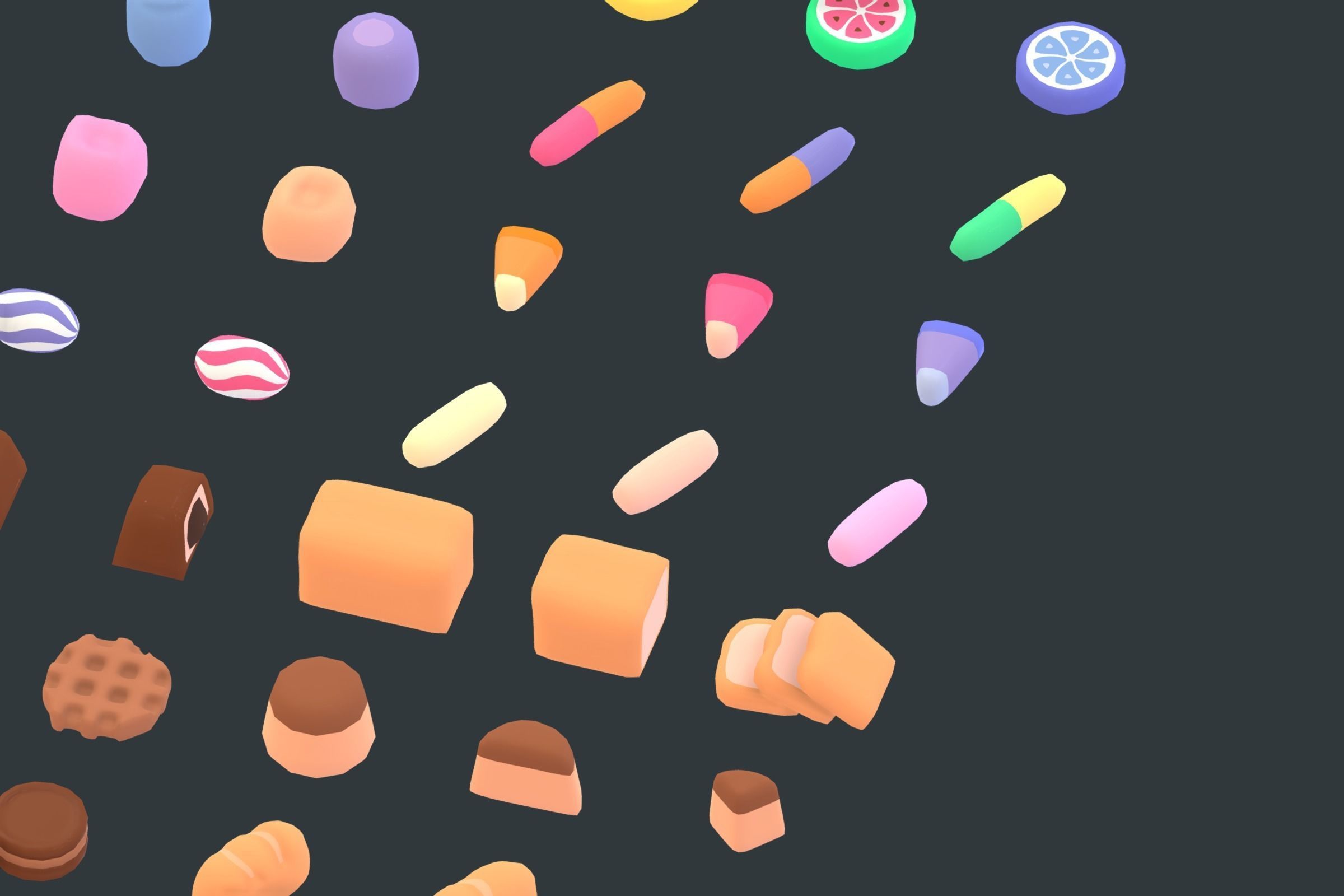 Candy Land - Animation Assets Low-poly 3D model_13