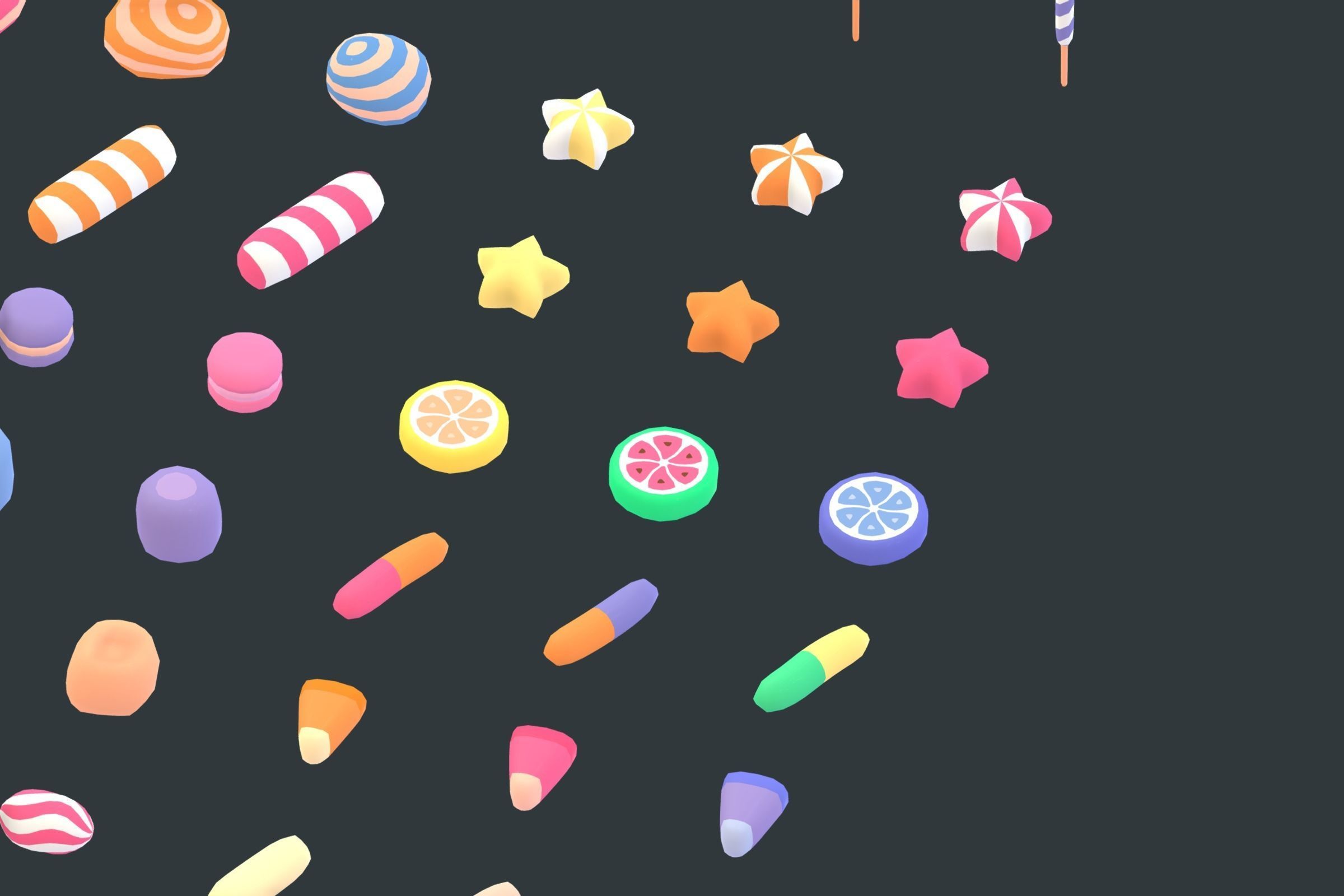 Candy Land - Animation Assets Low-poly 3D model_12