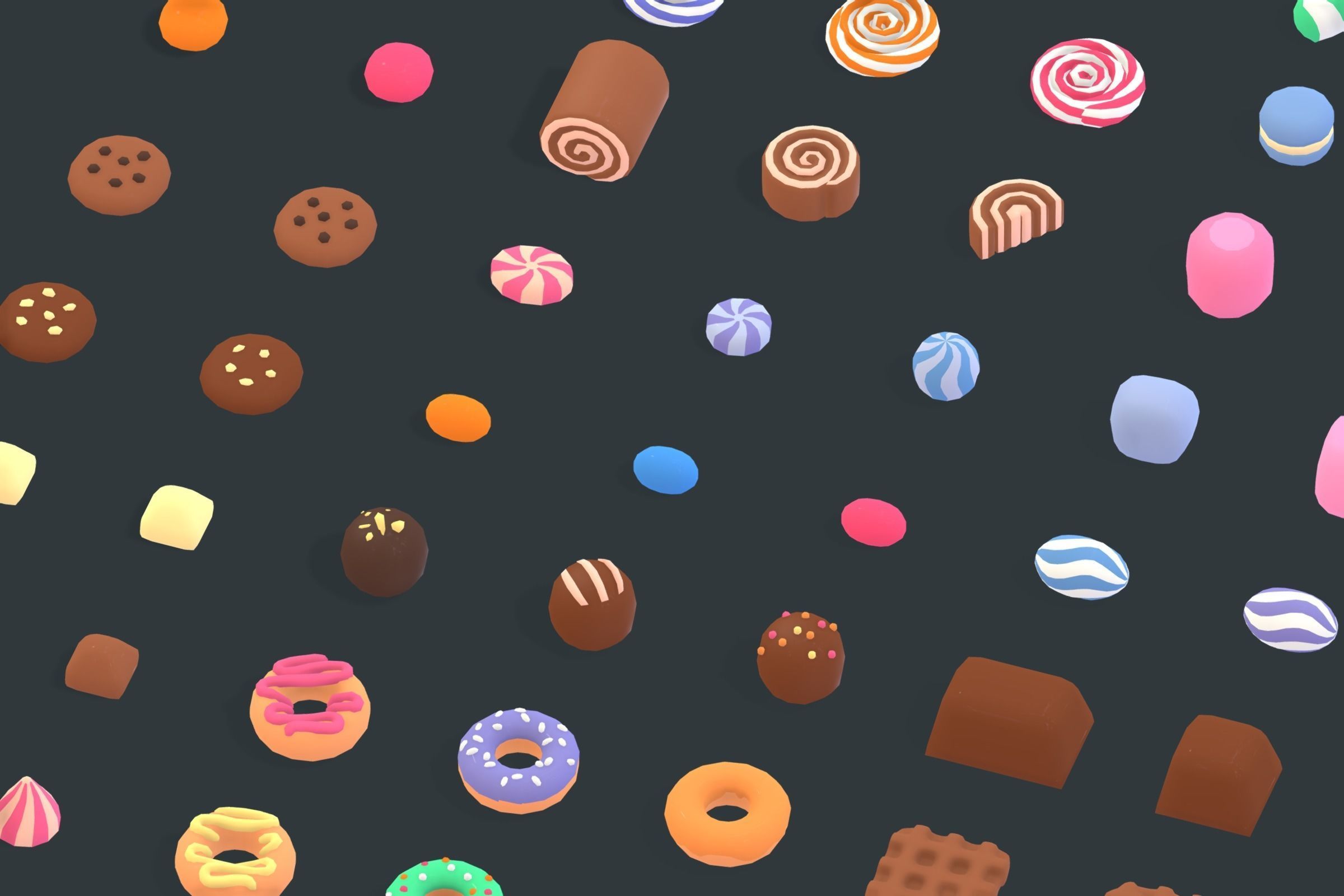 Candy Land - Animation Assets Low-poly 3D model_6