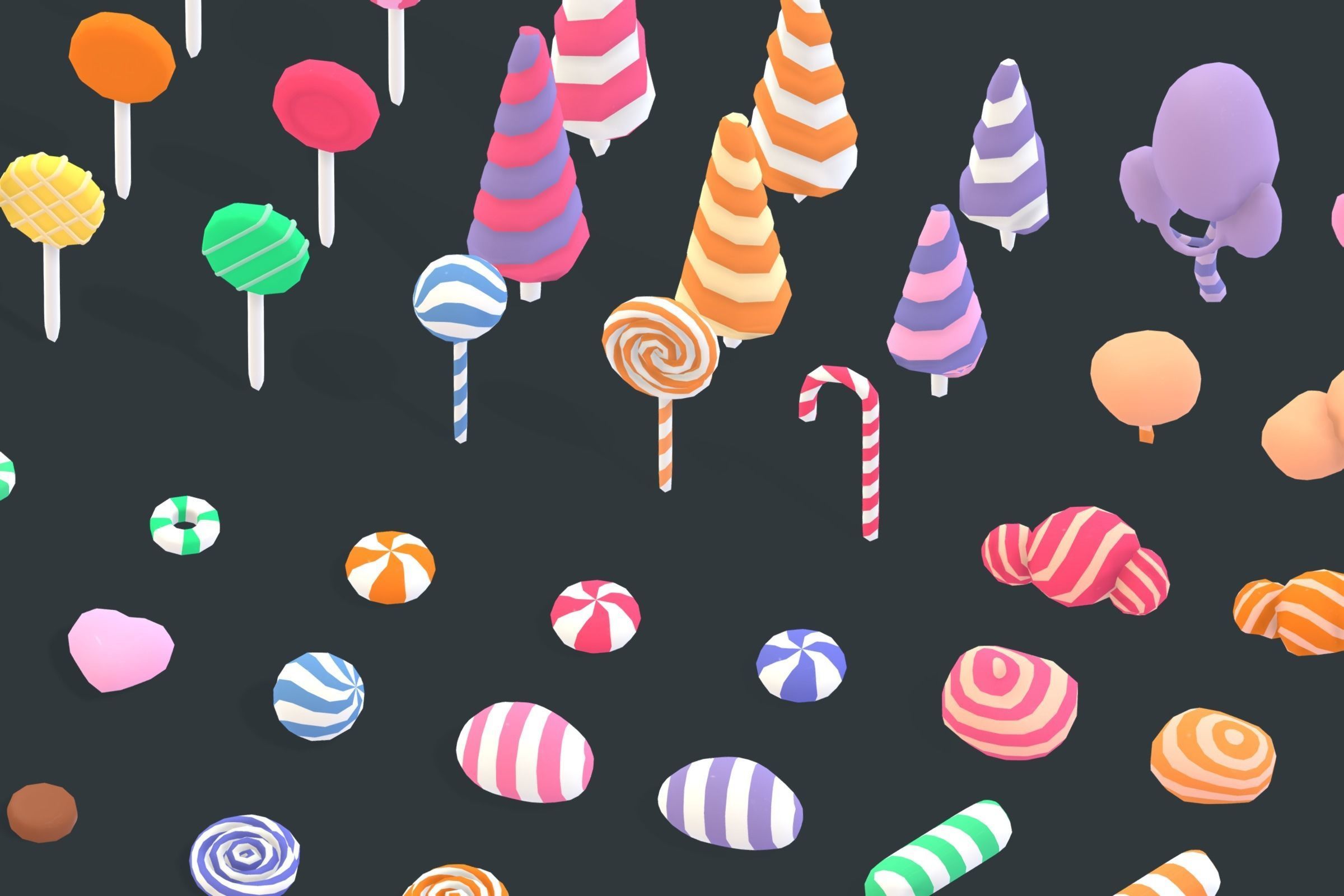 Candy Land - Animation Assets Low-poly 3D model_4